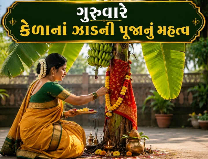 Guruvar banana tree puja