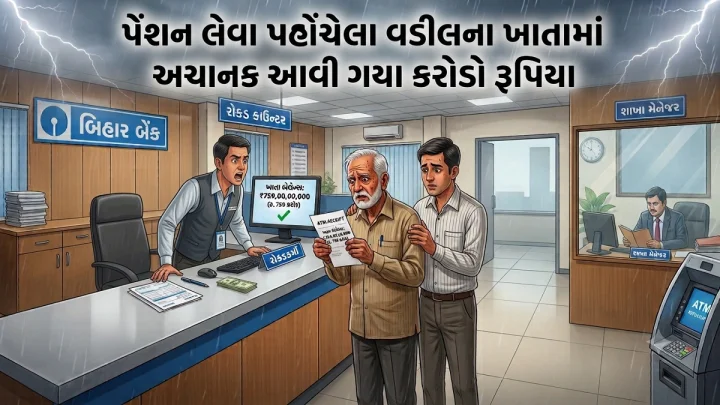 1100 રૂપિયાની પેંશન લેવા પહોચ્યા વડીલના ખાતામાં અચાનક આવી ગયા 759 કરોડ રૂપિયા, બેંકમાં મચ્યો હોબાળો, જાણો પછી શુ થયુ