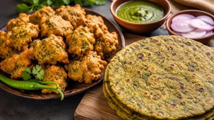 ગૌરીવ્રત સ્પેશિયલ- ખારી ભાજીના થેપલા અને ભજીયા
