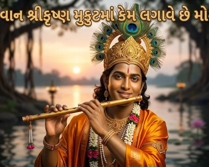 ભગવાન શ્રીકૃષ્ણ મુકુટમાં કેમ લગાવે છે મોરપંખ ? જાણો આની પાછળ છીપયેલું ધાર્મિક આને આધ્યાત્મિક રહસ્ય