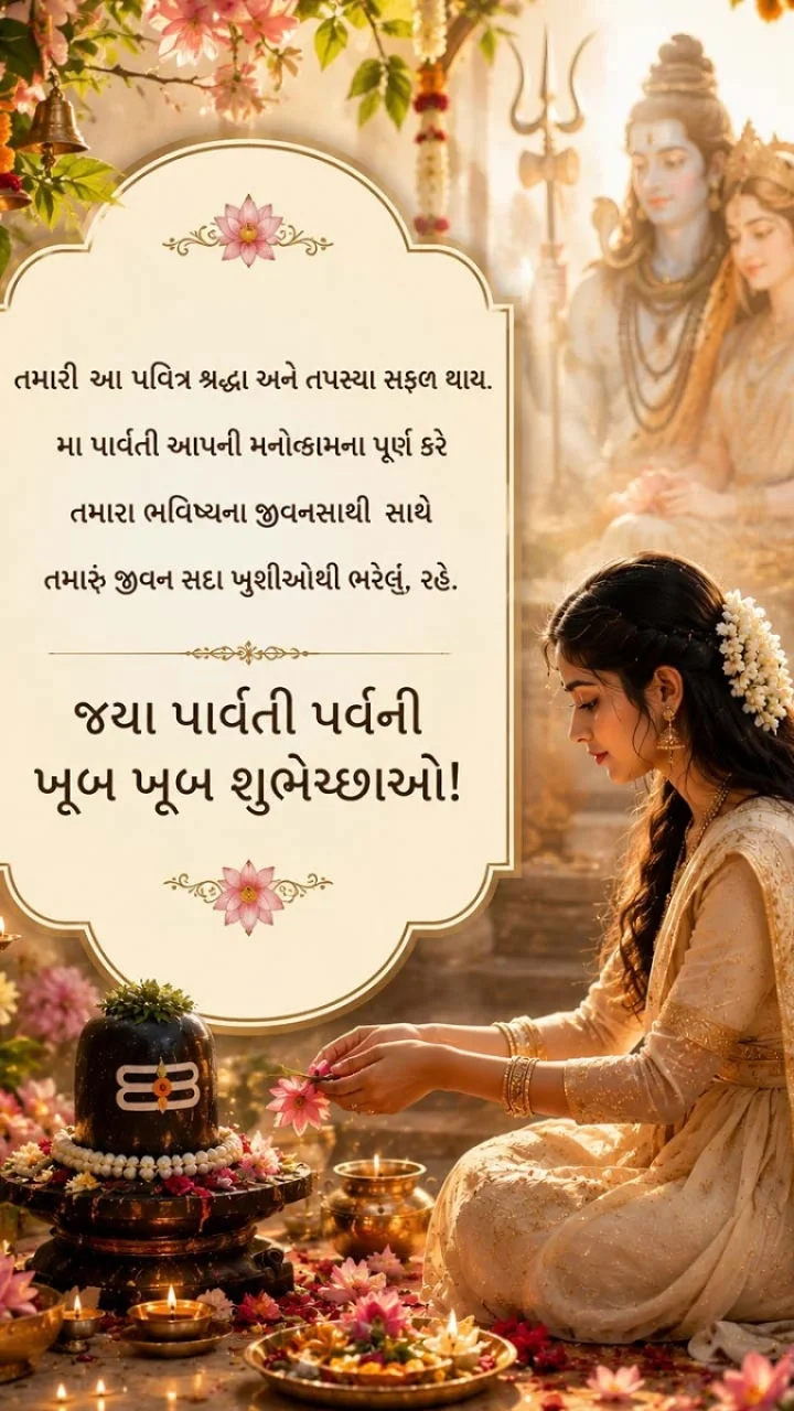 Jaya Parvati Vrat 2026 Wishes - જયા પાર્વતી વ્રતની શુભેચ્છા