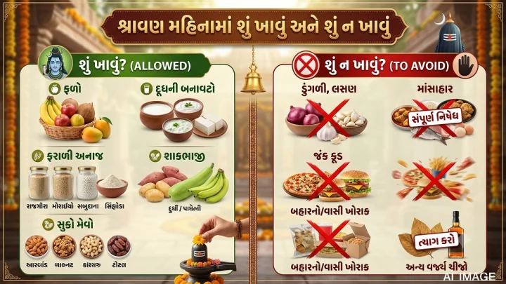 13 ઓગસ્ટથી શરૂ થશે શ્રાવણ મહિનો, જાણો આ દરમિયાન હેલ્થને ધ્યાનમાં રાખીને કઈ વસ્તુઓનું સેવન ન કરવું