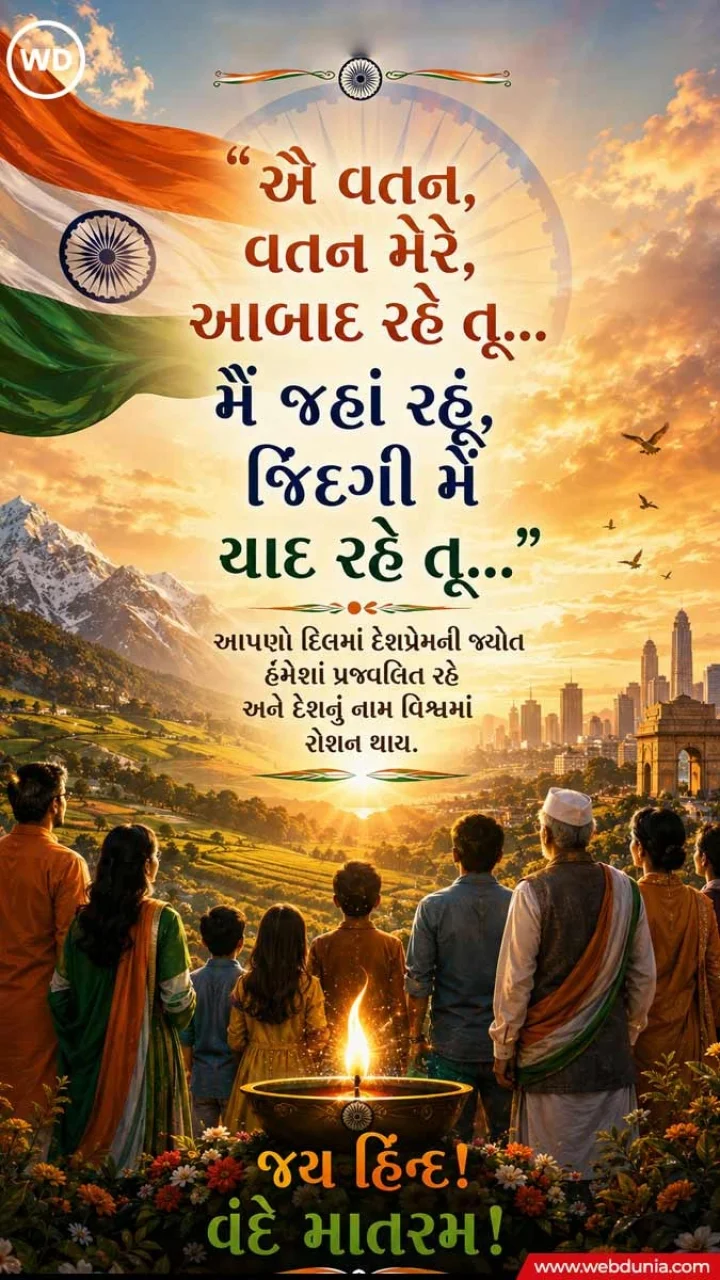 Independence day wishes in Gujarati
