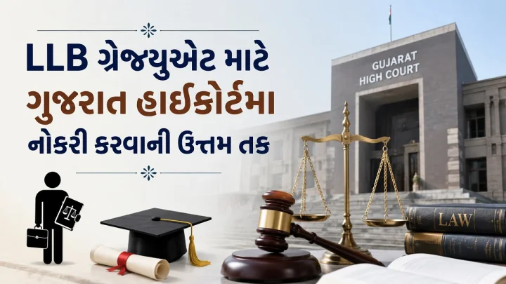 ગુજરાત હાઈકોર્ટમા ભરતી જાહેર: કાયદા અધિકારીની ભરતી માટે અરજીઓ મંગાવાઈ, ફિક્સ ઉચ્ચ પગાર સાથે કરિયરની ઉત્તમ તક
