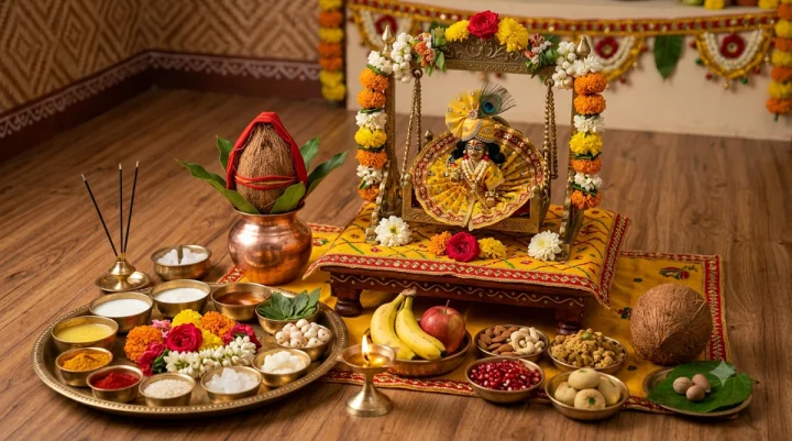 Janmashtami Puja Samagri - જન્માષ્ટમી પૂજા સામગ્રી લિસ્ટ