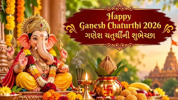 Happy Ganesh Chaturthi Quotes & Wishes in Gujarati 2026: ગણેશ ચતુર્થીની શુભેચ્છા