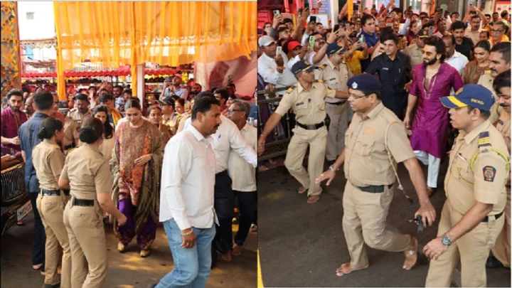 Ranveer Deepika at Siddhivinayak