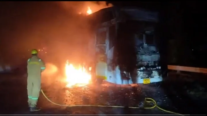 fire in bus