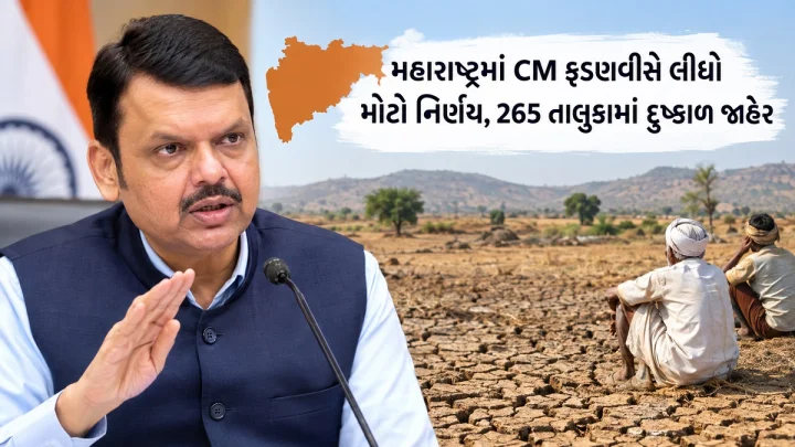મહારાષ્ટ્રમાં CM ફડણવીસે લીધો મોટો નિર્ણય, 265 તાલુકામાં  દુષ્કાળ જાહેર, ચપેટમાં 75 ટકા રાજ્ય