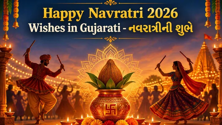 Happy Navratri 2026 Wishes in Gujarati - નવરાત્રીની શુભેચ્છા