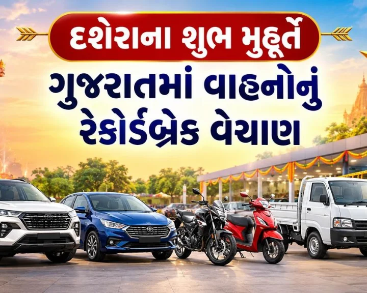 દશેરાના શુભ મુહૂર્તે ગુજરાતમાં વાહનોનું રેકોર્ડબ્રેક વેચાણ: એક જ દિવસમાં 11,000 કાર અને 50,000 ટુ-વ્હીલર વેચાયા