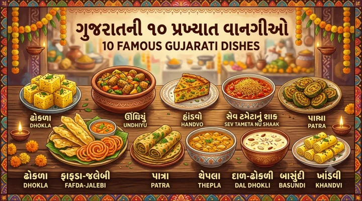 10 Famous Gujarati dishes- ગુજરાતની ૧૦ પ્રખ્યાત વાનગીઓ અને તેના વિશેની માહિતી