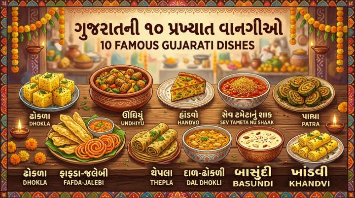 10 Famous Gujarati dishes- ગુજરાતની 10 પ્રખ્યાત વાનગીઓ અને તેના વિશેની માહિતી