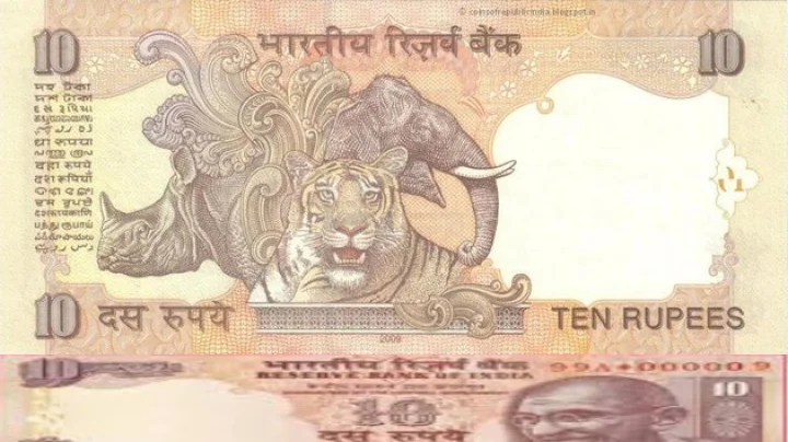 A new note of ten rupees