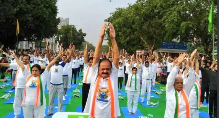 Yoga day in Delhi