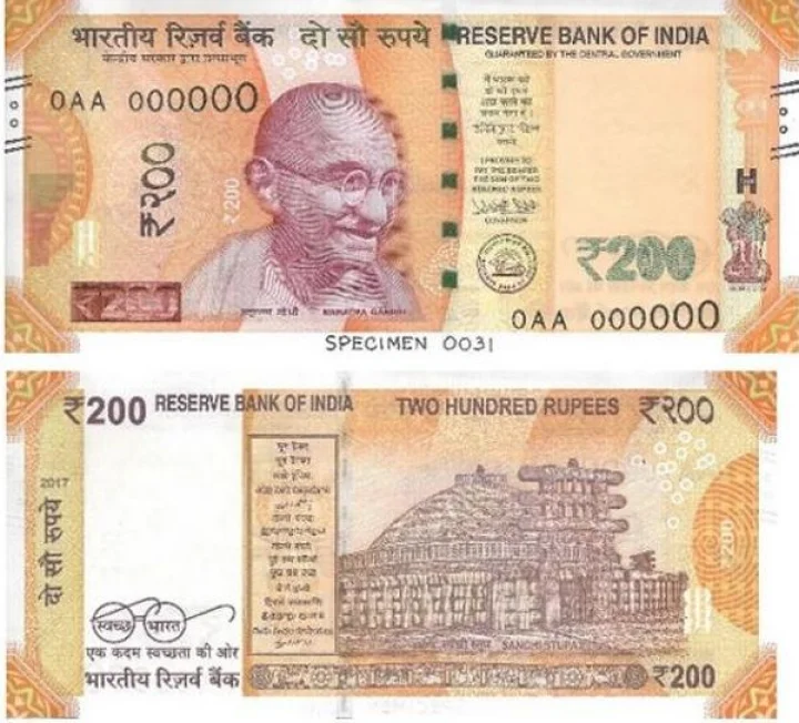 two hundred rupee note