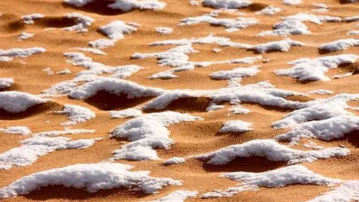 snowfall in sahara