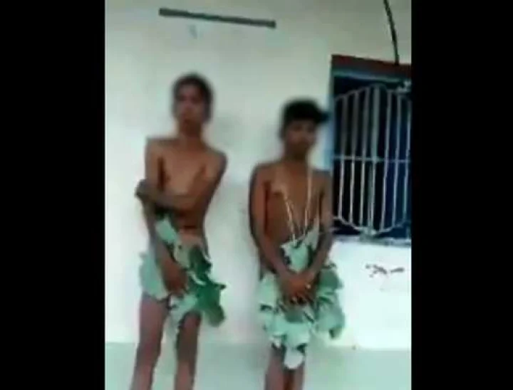 Minor dalit boys stripped