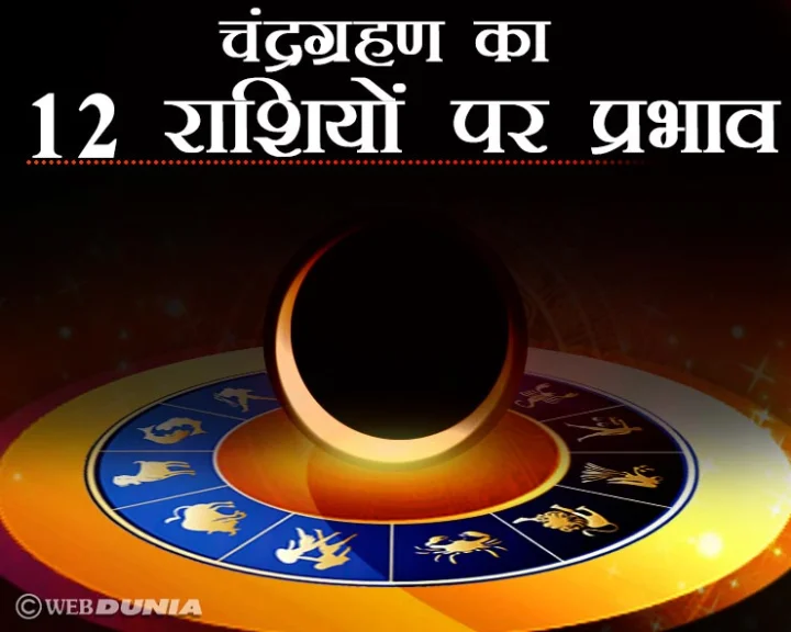 moon eclipse and Zodiac sign in HIndi 