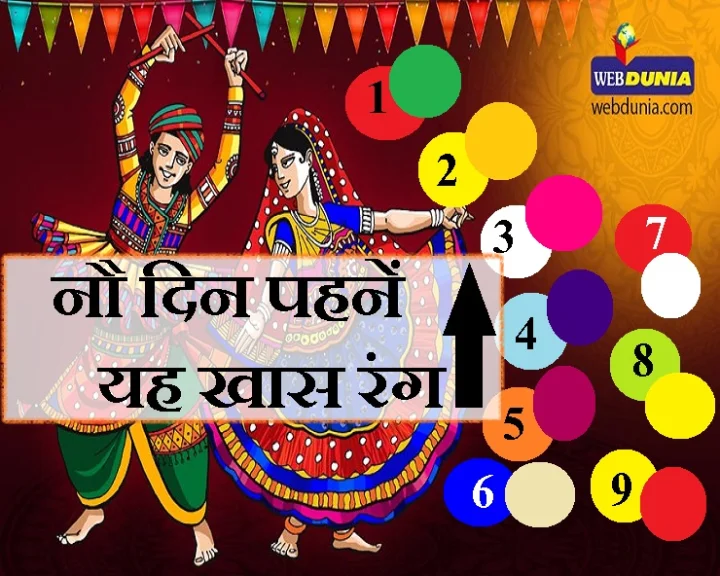 नवरात्रि के हिसाब से रंगों का चयन