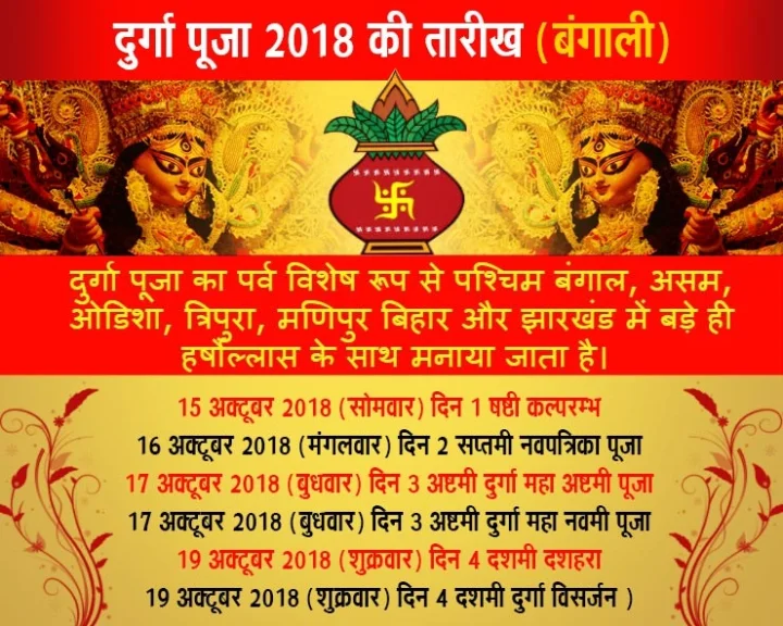Get Navratri 2018 dates Bengal