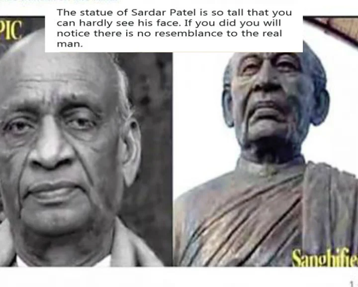 प्रीतीश नंदी ने दिखाया स्टैच्यू ऑफ यूनिटी का ‘चाइनीज’ चेहरा, जानिए क्या है वायरल तस्वीर का सच..
