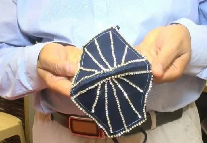 Diamond studded mask