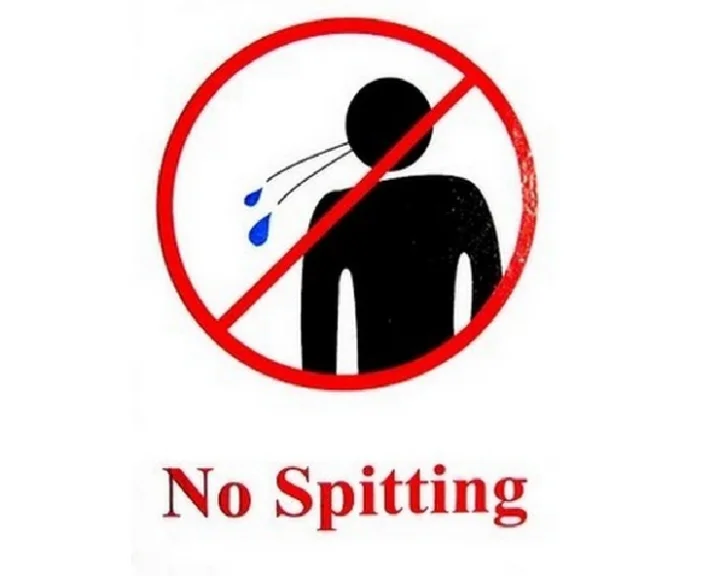 No spitting