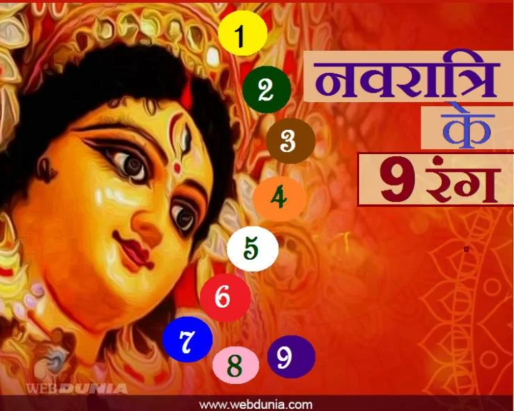 9 colors of Navratri