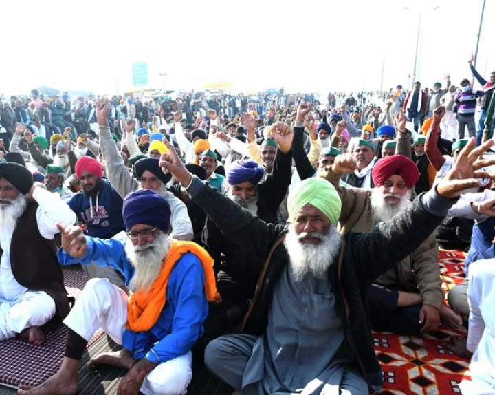 Farmers protest