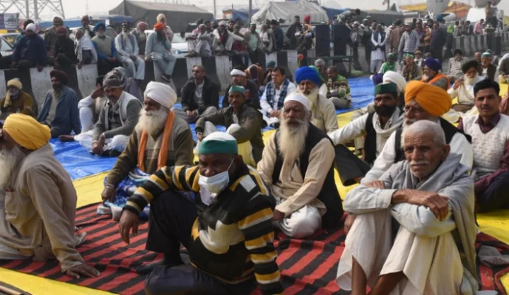 Farmers protest