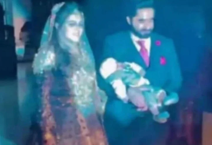 Child who participated in his parents’ reception