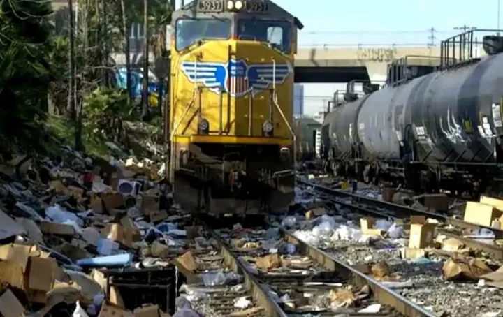 Thieves loot train cargo