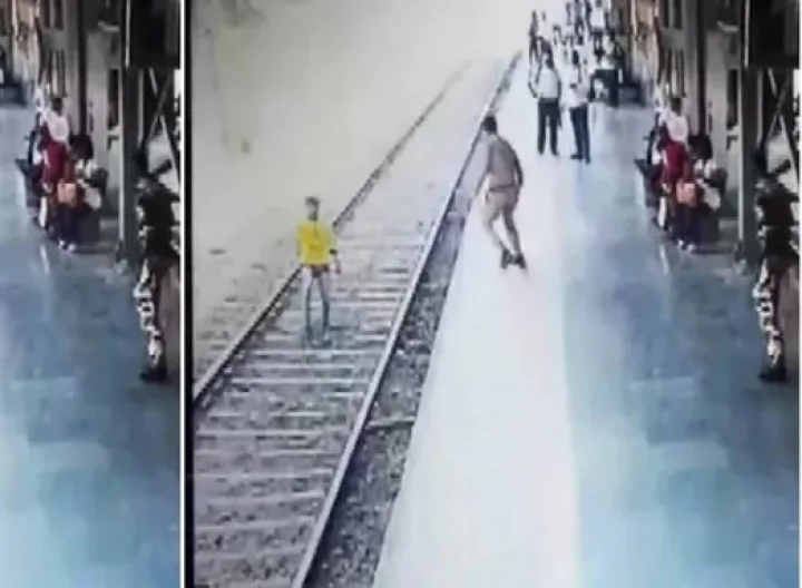 jumped on the track to commit suicide