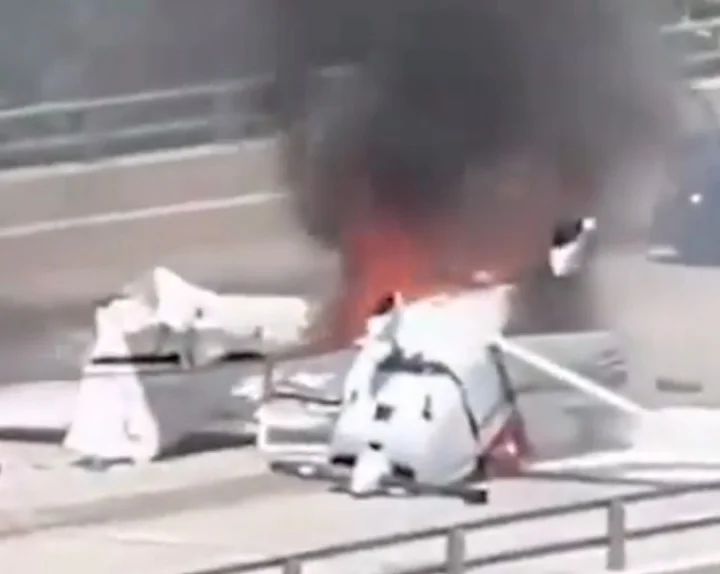 fiery plane crash