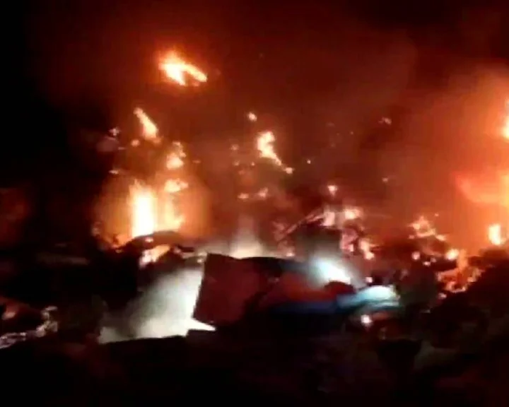 Fighter aircraft MiG 21 crashed