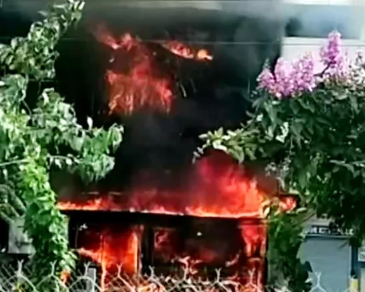 Massive fire