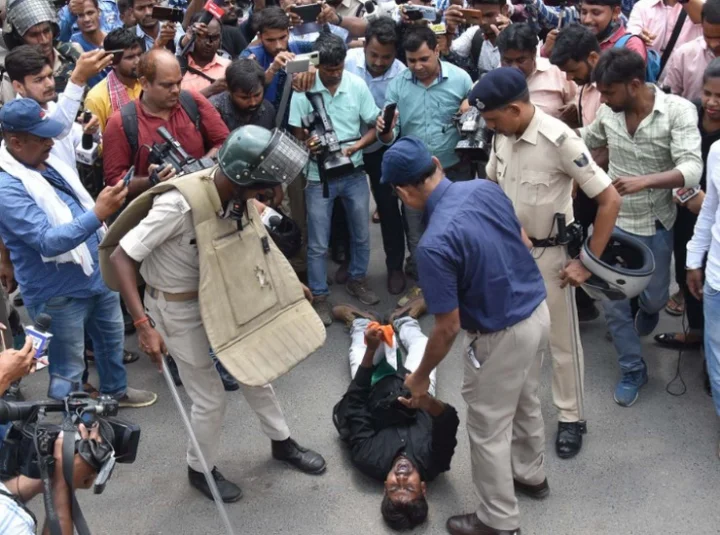 BJP's allegation regarding lathicharge in Patna