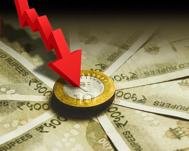 biggest ever fall in rupee
