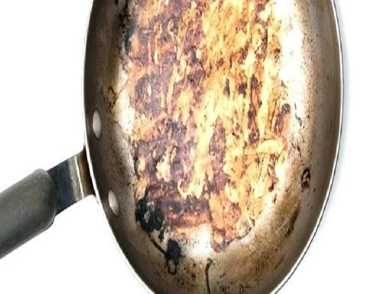 how to clean burnt utensils