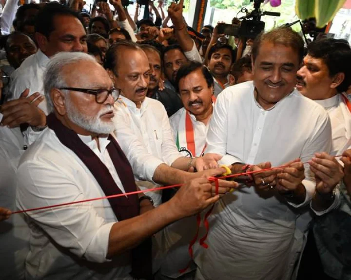 ajit pawar with praful pater and chhagan bhujbal