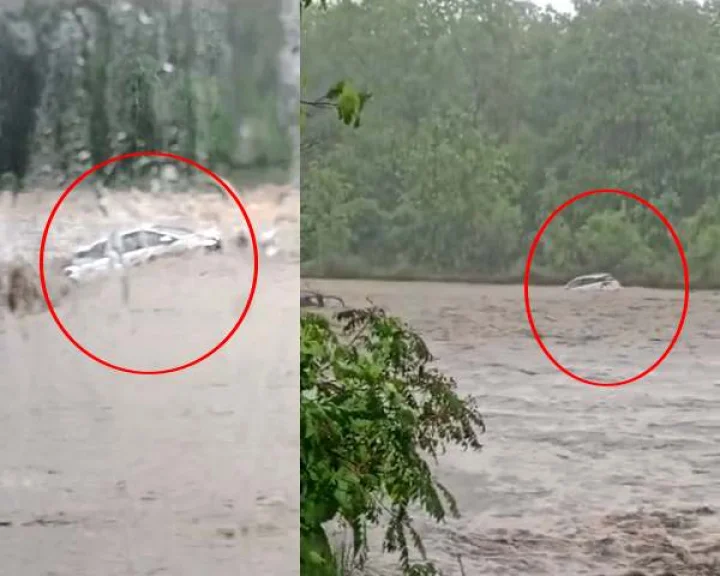 Car drifted in Haldwani