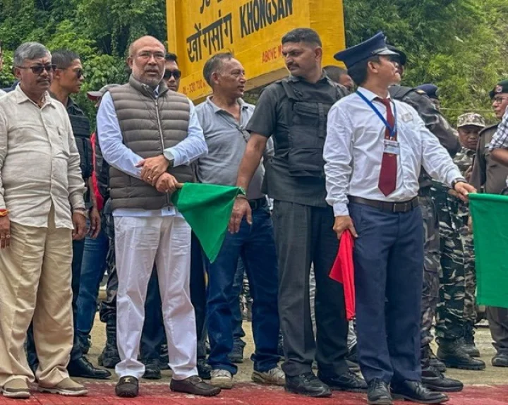 The first goods train arrived at Manipur's Khongsang