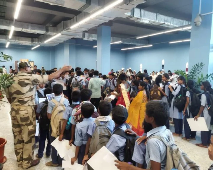 children at shriharikota space center