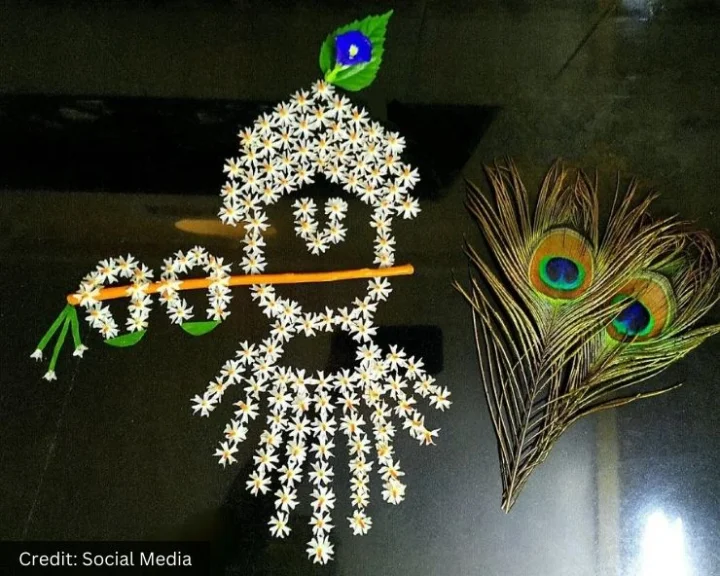 janmashtami rangoli easy