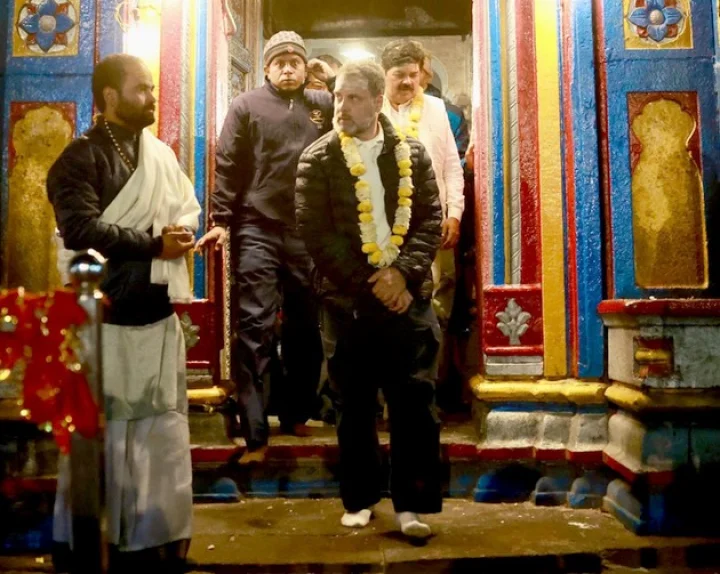 Rahul Gandhi offered prayers at Kedarnath temple