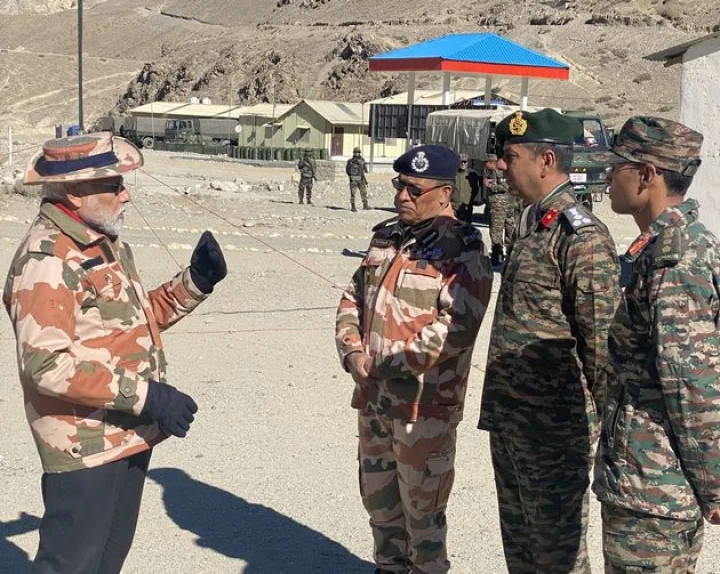 PM Modi celebrates diwali in lepacha himachal pradesh