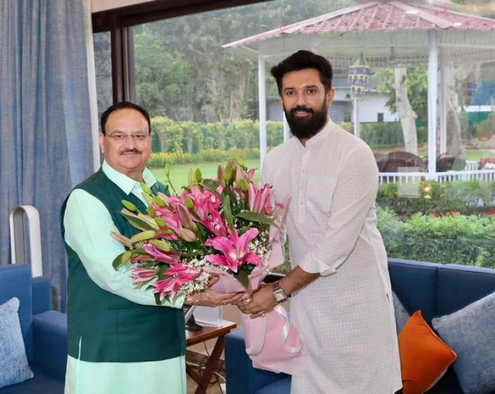 chirag paswan meets jp nadda