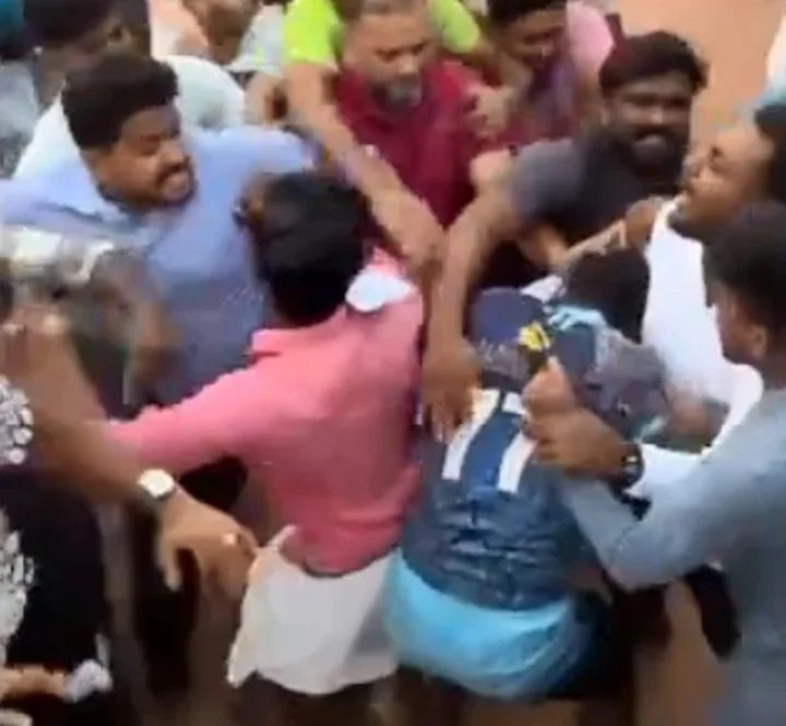 African footballer chased