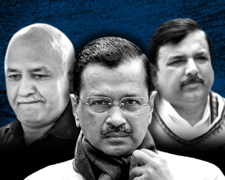 kejriwal manish sisodiya and sanjay singh